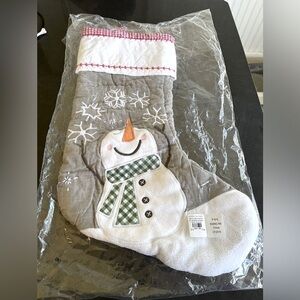 New Pottery Barn Kids Snowman Stocking 18” Long